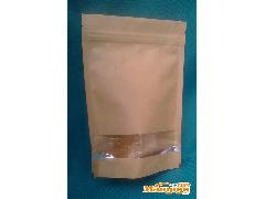 精品牛皮紙袋 小號干果電子家紡針織專用，內置拉鏈站立設計